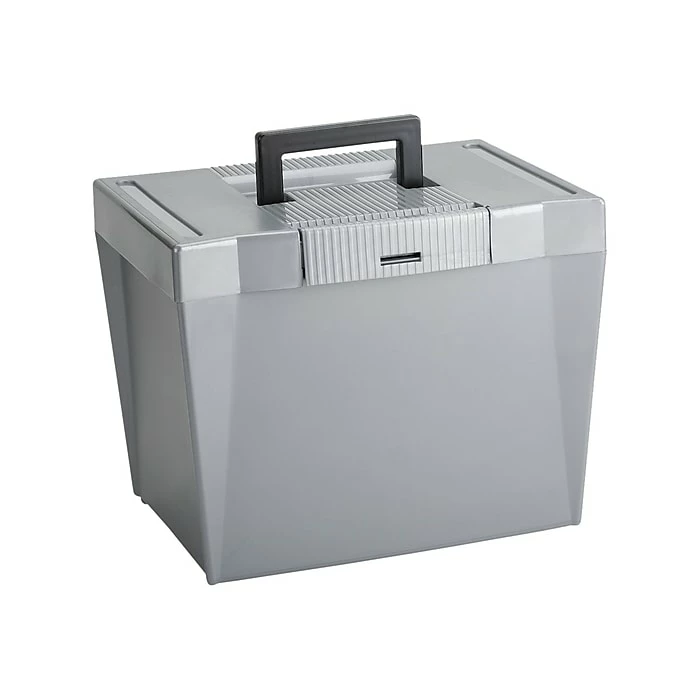 Pendaflex Economy Plastic Portable Tote Gray (PFX 20862) 3 Pendaflex Economy Plastic Portable Tote Gray (PFX 20862)