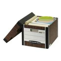 Bankers Box R-Kive® Heavy-Duty FastFold File Storage Boxes, Lift-Off Lid, Letter/Legal Size, Woodgrain, 12/Carton (00725) 7 Bankers Box R-Kive® Heavy-Duty FastFold File Storage Boxes, Lift-Off Lid, Letter/Legal Size, Woodgrain, 12/Carton (00725) -STAPLES Sales sp39611977 sc7