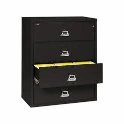 FireKing Classic 4-Drawer Lateral File Cabinet, Fire Resistant, Letter/Legal, Black, 44.5"W (4-4422-CBL) 5 FireKing Classic 4-Drawer Lateral File Cabinet, Fire Resistant, Letter/Legal, Black, 44.5"W (4-4422-CBL) -STAPLES Sales sp39611984 sc7