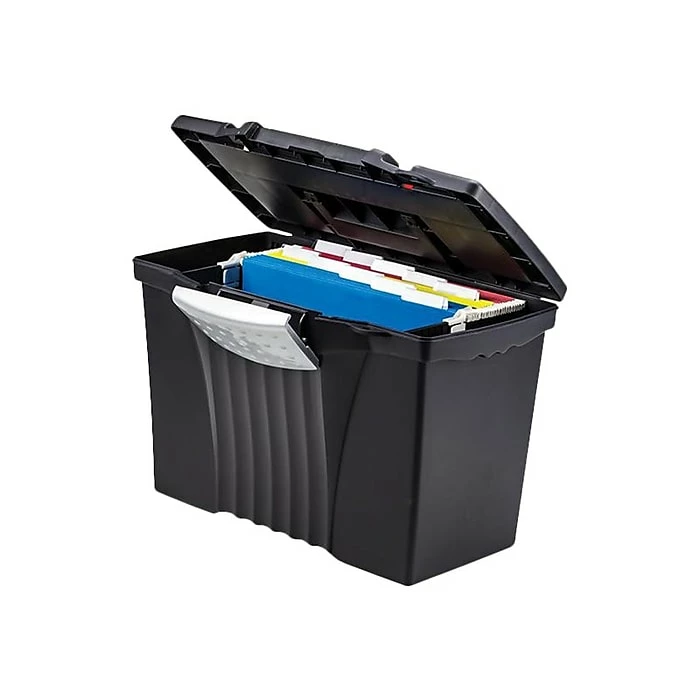Storex File Storage Box With Organizer Lid, Letter/Legal Size, Black (61510U01C) 6 Storex File Storage Box With Organizer Lid, Letter/Legal Size, Black (61510U01C) - Image 4