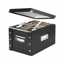 Snap-N-Store Collapsible Storage Box, Letter/Legal Size, Black (SNS01536)