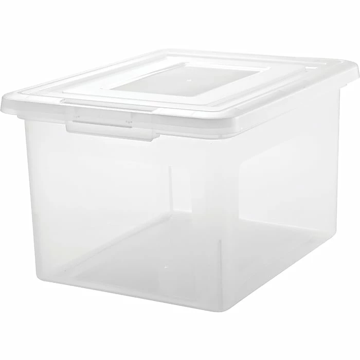 Staples Plastic File Box, Letter/Legal Size, Clear (140050) 4 Staples Plastic File Box, Letter/Legal Size, Clear (140050) - Image 2