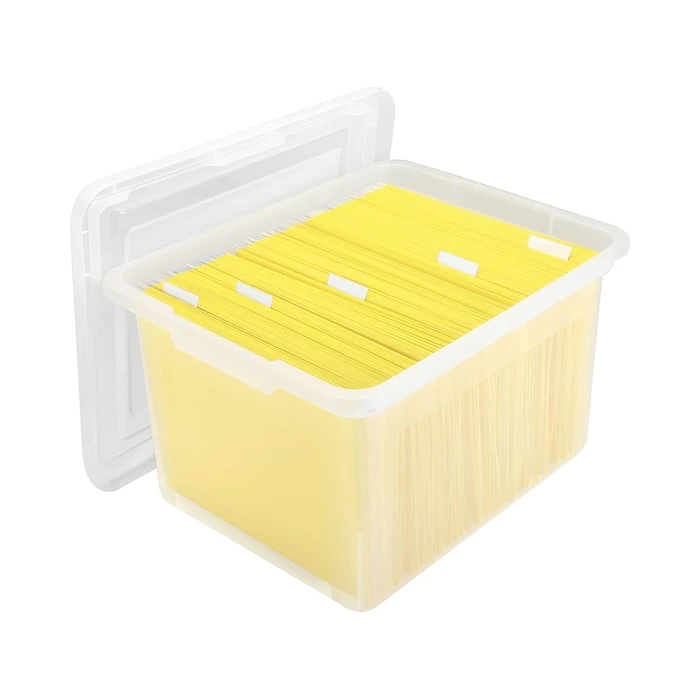 Staples Plastic File Box, Letter/Legal Size, Clear (140050) 7 Staples Plastic File Box, Letter/Legal Size, Clear (140050) - Image 5