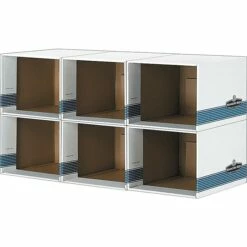 Bankers Box File/Cube™ Quick Set-Up Corrugated File Storage Box Shells, Letter/Legal Size, White/Blue, 6/Carton (0162601) 7 Bankers Box File/Cube™ Quick Set-Up Corrugated File Storage Box Shells, Letter/Legal Size, White/Blue, 6/Carton (0162601) -STAPLES Sales sp40286171 sc7