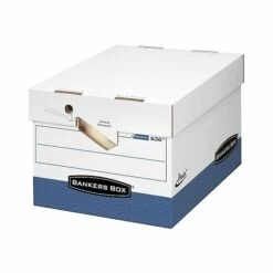 Bankers Box Presto Heavy-Duty Instant Assembly File Storage Boxes, Lift-Off Lid, Letter/Legal Size, 4/Pack (0063602)