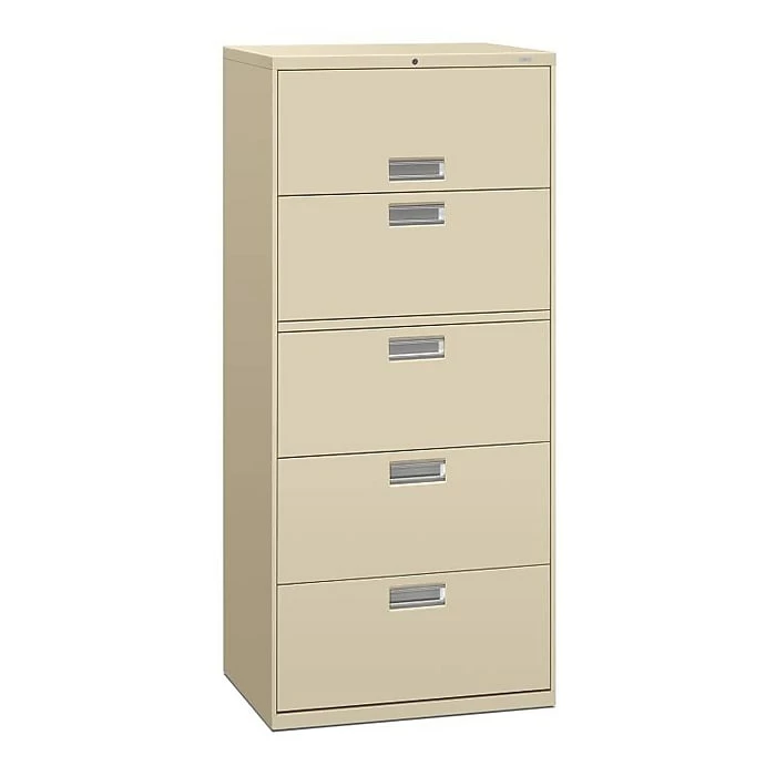 HON Brigade 600 Series 5 Drawer Lateral File Cabinet, Letter, Putty, 30"W (HON675LL) 3 HON Brigade 600 Series 5 Drawer Lateral File Cabinet, Letter, Putty, 30"W (HON675LL)