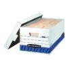 Bankers Box Medium-Duty Corrugated File Storage Boxes, Lift-Off Lid, Letter Size, White/Blue, 20/Carton (0070110) -STAPLES Sales sp40797785 sc7