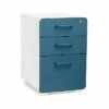 Poppin Stow 3-Drawer Vertical Locking File Cabinet, White & Slate Blue, 16" (105944) -STAPLES Sales sp40950431 sc7