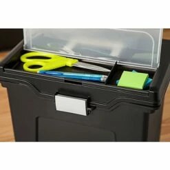 IRIS Portable File Box With Organizer Lid, Letter Size, Black, 4/Carton (110977) 10 IRIS Portable File Box With Organizer Lid, Letter Size, Black, 4/Carton (110977) -STAPLES Sales sp41694116 sc7