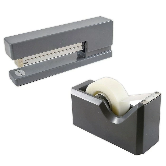 JAM Paper® Office & Desk Sets, 1 Stapler & 1 Tape Dispenser, Grey, 2/Pack (3378gy) 3 JAM Paper® Office & Desk Sets, 1 Stapler & 1 Tape Dispenser, Grey, 2/Pack (3378gy)