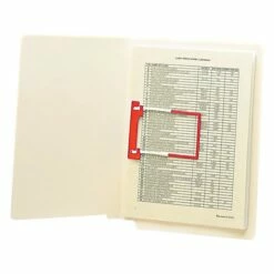 Smead U-Clip Bonded Fasteners, #1, Red/White, 100/Box (68260)