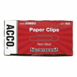 ACCO Economy Jumbo Paper Clips, Silver, 100/Box (A7072585) 8 ACCO Economy Jumbo Paper Clips, Silver, 100/Box (A7072585) -STAPLES Sales sp42124400 sc7