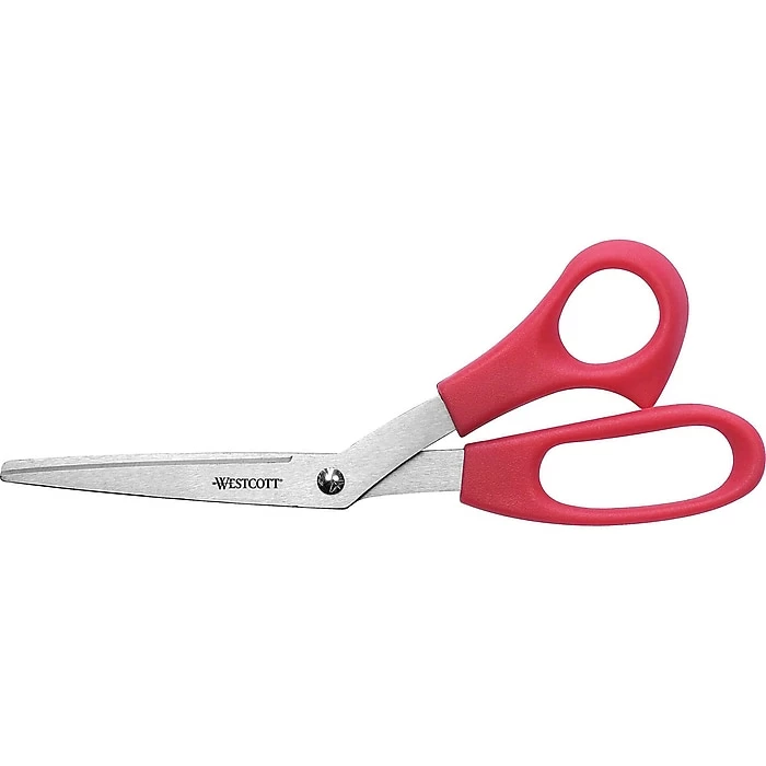 Westcott All Purpose 8" Stainless Steel Multipurpose Scissors, Blunt Tip, Red (10703) 3 Westcott All Purpose 8" Stainless Steel Multipurpose Scissors, Blunt Tip, Red (10703)