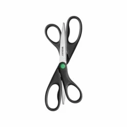 Westcott KleenEarth 8" Stainless Steel Sewing/Craft Scissors, Pointed Tip, Black, 2/Pack (15179)
