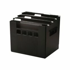 Esselte DecoFlex Large Capacity Desktop File Box, Letter Size, Black (PFX 43013)