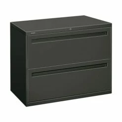 HON Brigade 700 Series 2-Drawer Lateral File Cabinet, Locking, Charcoal, Letter/Legal, 36"W (H782.L.S)