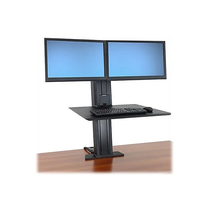 Ergotron WorkFit-SR Dual Adjustable Desk, Aluminum (33-407-085) 4 Ergotron WorkFit-SR Dual Adjustable Desk, Aluminum (33-407-085) - Image 2