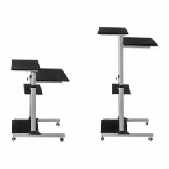 Mount-It! 27.5"W Mobile Height Adjustable Desk, Silver, Plastic/Steel (MI-7940) 12 Mount-It! 27.5"W Mobile Height Adjustable Desk, Silver, Plastic/Steel (MI-7940) -STAPLES Sales sp42717664 sc7