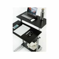 Mount-It! 27.5"W Mobile Height Adjustable Desk, Silver, Plastic/Steel (MI-7940) 13 Mount-It! 27.5"W Mobile Height Adjustable Desk, Silver, Plastic/Steel (MI-7940) -STAPLES Sales sp42717665 sc7