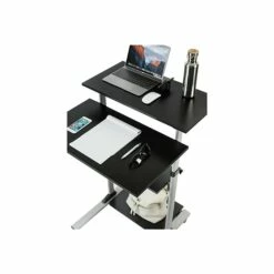 Mount-It! 27.5"W Mobile Height Adjustable Desk, Silver, Plastic/Steel (MI-7940) 17 Mount-It! 27.5"W Mobile Height Adjustable Desk, Silver, Plastic/Steel (MI-7940) -STAPLES Sales sp42717671 sc7