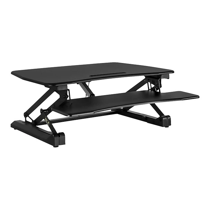 Mount-It! Electric 35.4"W Standing Desk Converter, Plastic Steel (MI-7927E) 3 Mount-It! Electric 35.4"W Standing Desk Converter, Plastic Steel (MI-7927E)