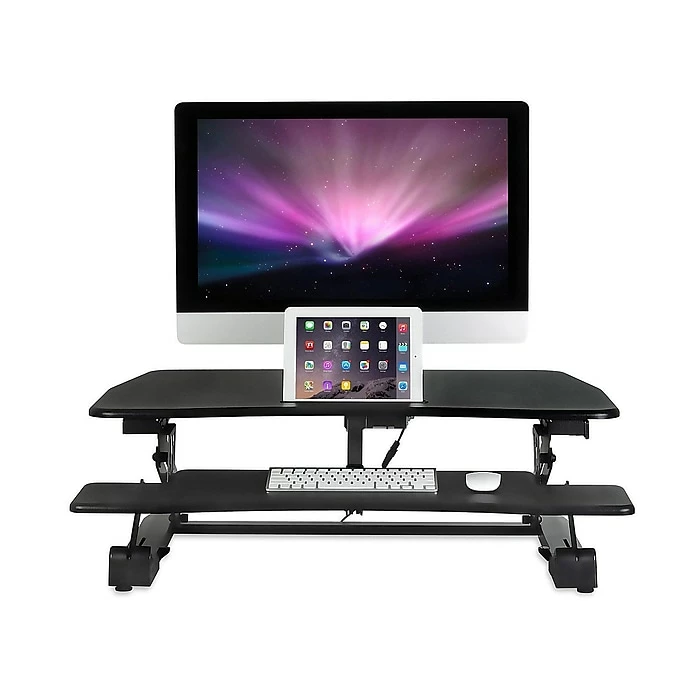 Mount-It! Electric 35.4"W Standing Desk Converter, Plastic Steel (MI-7927E) 6 Mount-It! Electric 35.4"W Standing Desk Converter, Plastic Steel (MI-7927E) - Image 4