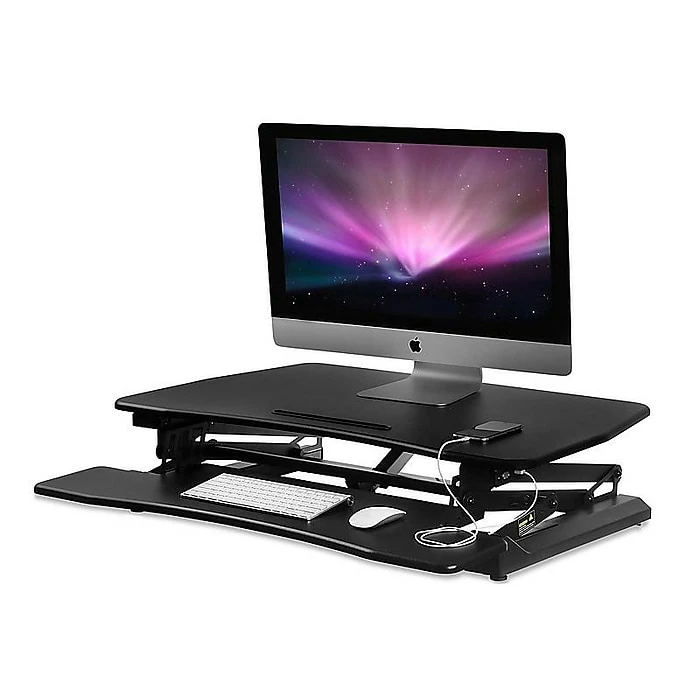 Mount-It! Electric 35.4"W Standing Desk Converter, Plastic Steel (MI-7927E) 7 Mount-It! Electric 35.4"W Standing Desk Converter, Plastic Steel (MI-7927E) - Image 5