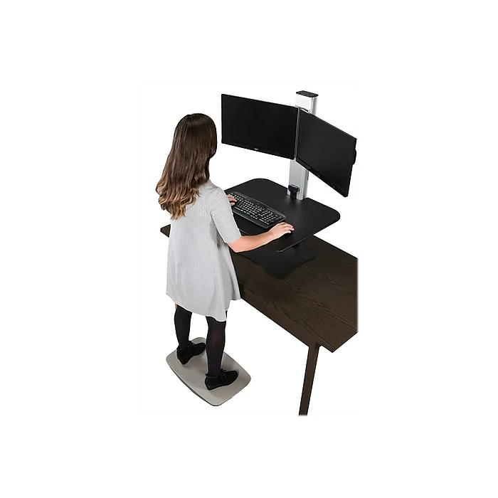 Victor Technology 28" W High Rise™ Electric Dual Monitor Standing Desk, Laminate Wood (DC450) 7 Victor Technology 28" W High Rise™ Electric Dual Monitor Standing Desk, Laminate Wood (DC450) - Image 5