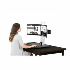Victor Technology 28" W High Rise™ Electric Dual Monitor Standing Desk, Laminate Wood (DC450) 15 Victor Technology 28" W High Rise™ Electric Dual Monitor Standing Desk, Laminate Wood (DC450) -STAPLES Sales sp42717892 sc7