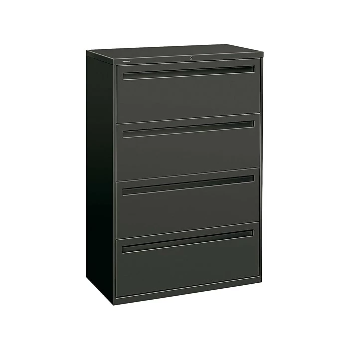 HON Brigade 700 Series 4-Drawer Lateral File Cabinet, Locking, Charcoal, Letter/Legal, 36"W (H784.L.S) 3 HON Brigade 700 Series 4-Drawer Lateral File Cabinet, Locking, Charcoal, Letter/Legal, 36"W (H784.L.S)