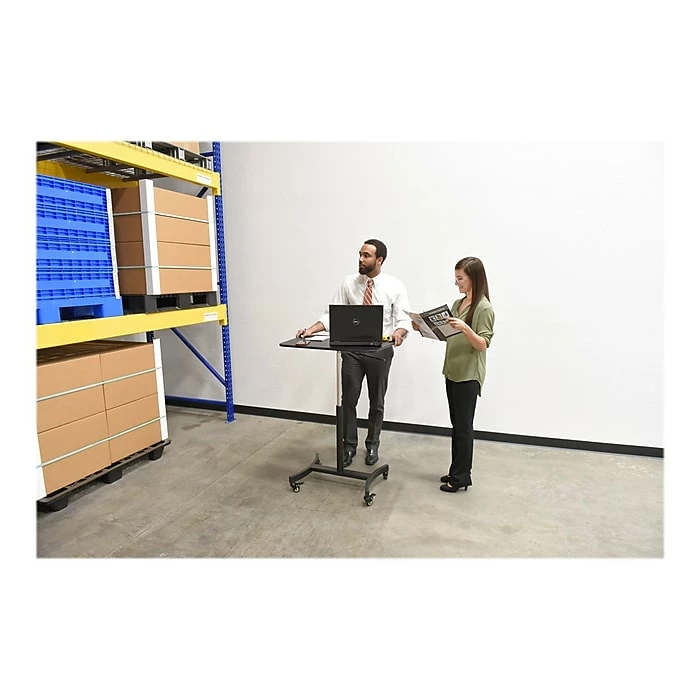 Victor Technology 28" W Mobile Adjustable Standing Desk, Laminate Wood (DC500) 7 Victor Technology 28" W Mobile Adjustable Standing Desk, Laminate Wood (DC500) - Image 5