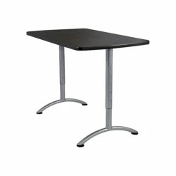 ICEBERG ARC 30"W Adjustable Table, Laminate Wood (69317)