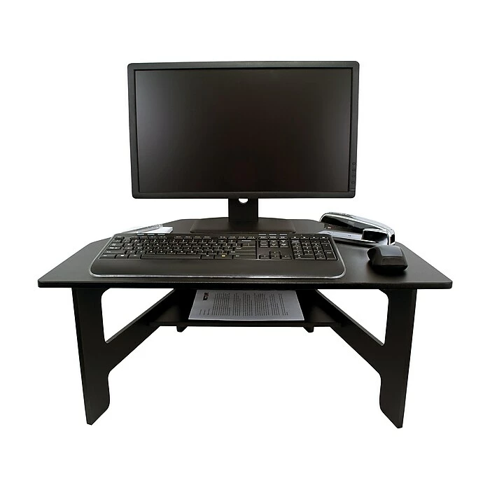 Victor Technology 28" W High Rise Standing Desk Converter, Laminate Wood (DC100) 5 Victor Technology 28" W High Rise Standing Desk Converter, Laminate Wood (DC100) - Image 3