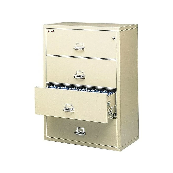 FireKing Classic 4-Drawer Lateral File Cabinet, Fire Resistant, Letter/Legal, Beige, 31.19"W (4-3122-CPA) 4 FireKing Classic 4-Drawer Lateral File Cabinet, Fire Resistant, Letter/Legal, Beige, 31.19"W (4-3122-CPA) - Image 2