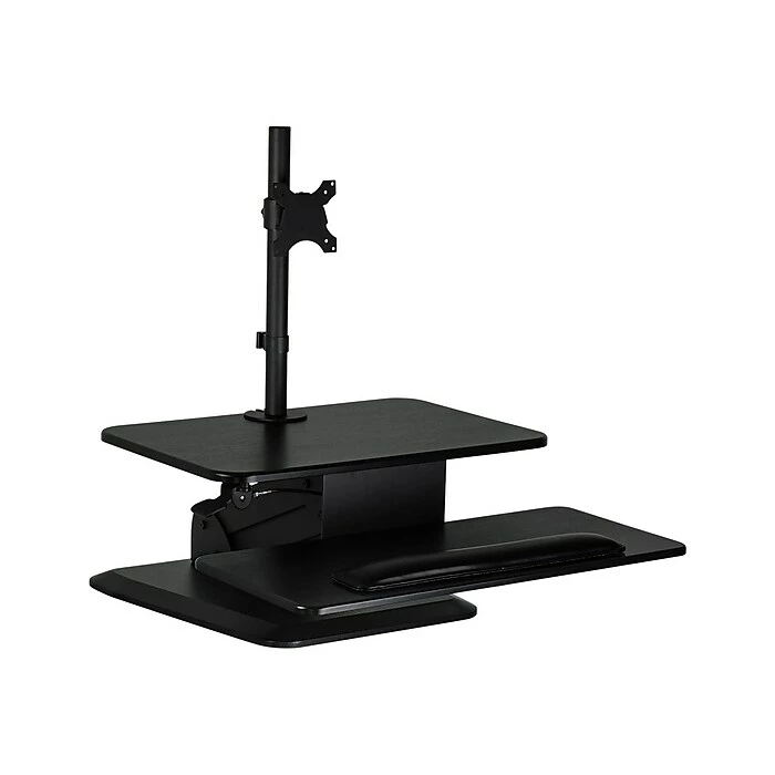 Mount-It! 26.75"W Adjustable Standing Desk Converter W/ Monitor Mount And Keyboard Tray, Plastic/Steel (MI-7913) 5 Mount-It! 26.75"W Adjustable Standing Desk Converter W/ Monitor Mount And Keyboard Tray, Plastic/Steel (MI-7913) - Image 3