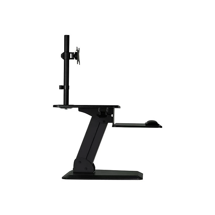 Mount-It! 26.75"W Adjustable Standing Desk Converter W/ Monitor Mount And Keyboard Tray, Plastic/Steel (MI-7913) 6 Mount-It! 26.75"W Adjustable Standing Desk Converter W/ Monitor Mount And Keyboard Tray, Plastic/Steel (MI-7913) - Image 4