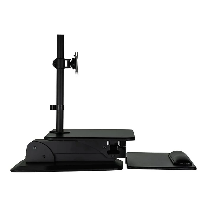 Mount-It! 26.75"W Adjustable Standing Desk Converter W/ Monitor Mount And Keyboard Tray, Plastic/Steel (MI-7913) 7 Mount-It! 26.75"W Adjustable Standing Desk Converter W/ Monitor Mount And Keyboard Tray, Plastic/Steel (MI-7913) - Image 5