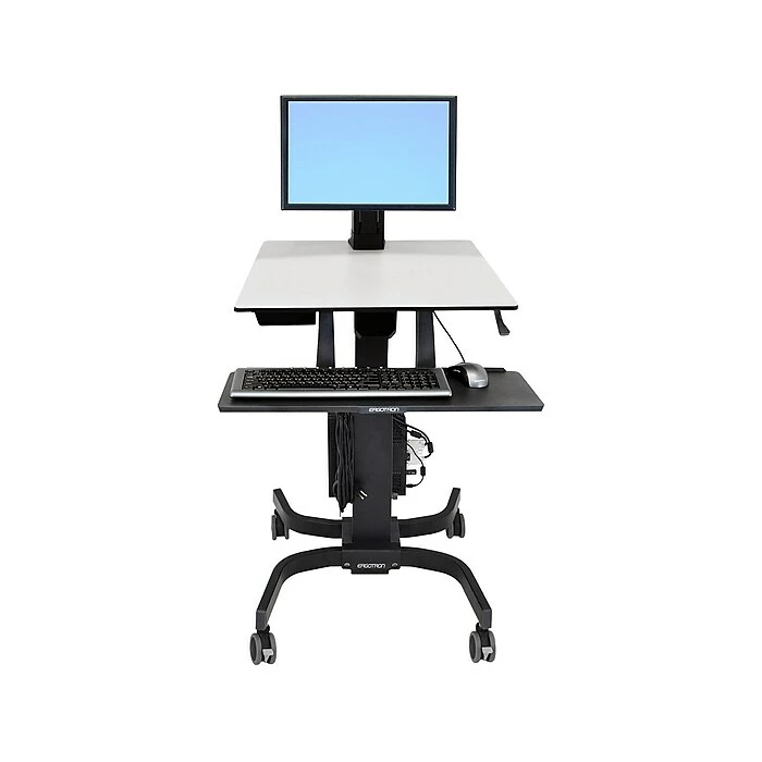 Ergotron WorkFit-C Single HD 26"W Adjustable Desk, Plastic/Steel (24-216-085) 3 Ergotron WorkFit-C Single HD 26"W Adjustable Desk, Plastic/Steel (24-216-085)