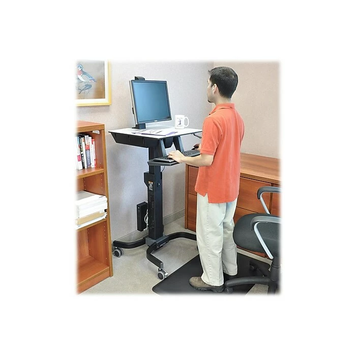 Ergotron WorkFit-C Single HD 26"W Adjustable Desk, Plastic/Steel (24-216-085) 6 Ergotron WorkFit-C Single HD 26"W Adjustable Desk, Plastic/Steel (24-216-085) - Image 4