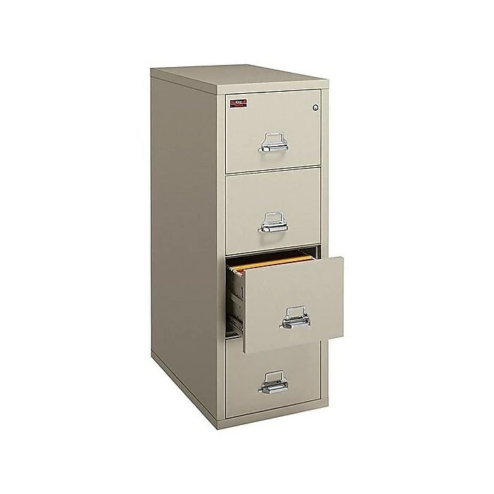 FireKing 2 Hour Rated 4-Drawer Vertical File Cabinet, Fire Resistant, Letter, Beige, 31.19"D (4-1956-2PA) 4 FireKing 2 Hour Rated 4-Drawer Vertical File Cabinet, Fire Resistant, Letter, Beige, 31.19"D (4-1956-2PA) - Image 2
