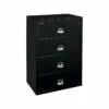 FireKing Classic 4-Drawer Lateral File Cabinet, Fire Resistant, Letter/Legal, Black, 37.5"W DOCK (4-3822-CBL)