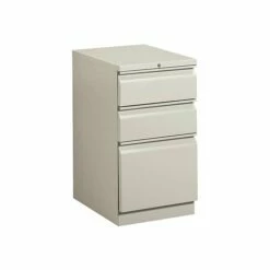 HON Brigade 3-Drawer Vertical File Cabinet, Mobile/Pedestal, Letter, Gray, 22.88"D (H33723R.L.Q)