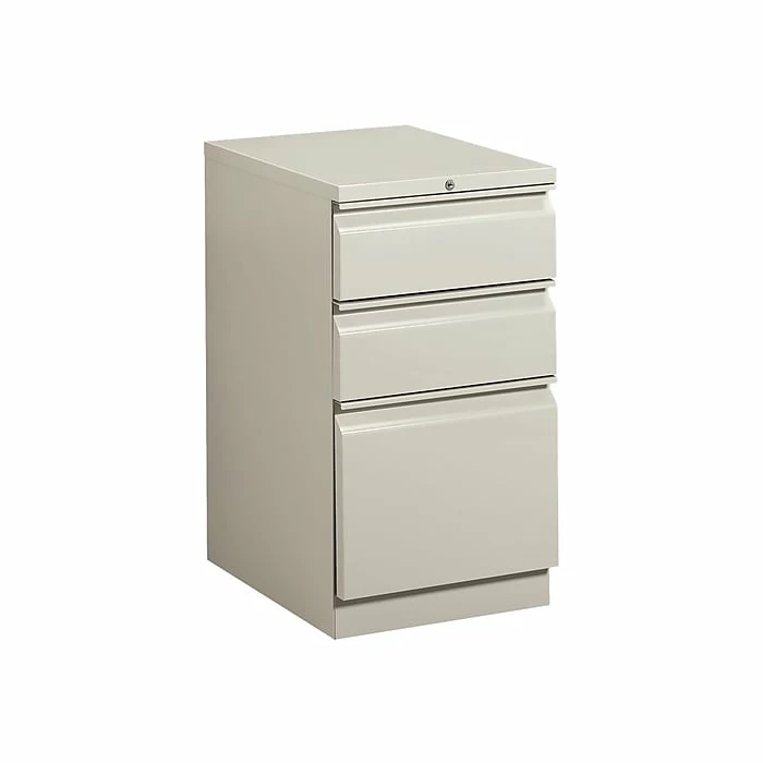 HON Brigade 3-Drawer Vertical File Cabinet, Mobile/Pedestal, Letter, Gray, 22.88"D (H33723R.L.Q) 3 HON Brigade 3-Drawer Vertical File Cabinet, Mobile/Pedestal, Letter, Gray, 22.88"D (H33723R.L.Q)