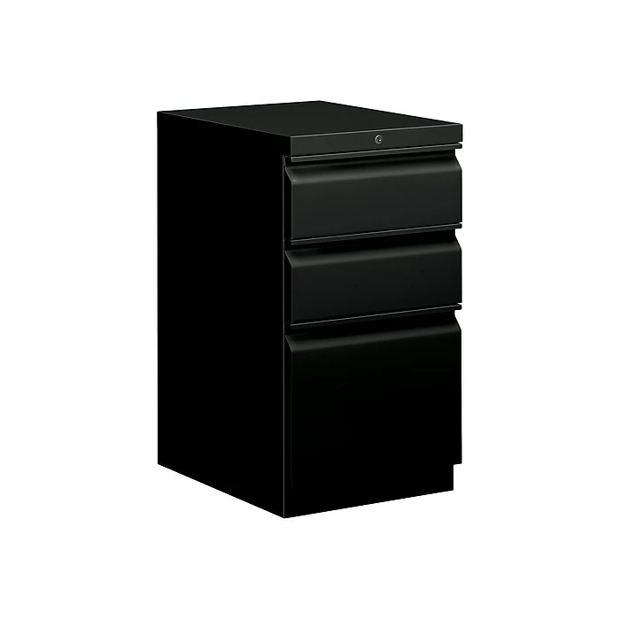 HON Brigade 3-Drawer Vertical File Cabinet, Mobile/Pedestal, Letter, Black, 22.88"D (HON33723RP) 3 HON Brigade 3-Drawer Vertical File Cabinet, Mobile/Pedestal, Letter, Black, 22.88"D (HON33723RP)