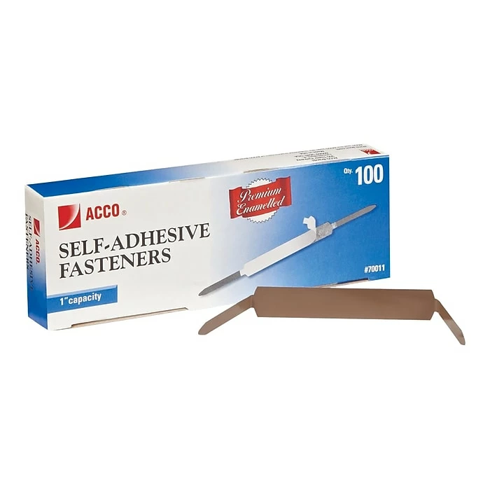 ACCO Premium Folder Fasteners, Brown/Silver, 100/Box (A7070011) 4 ACCO Premium Folder Fasteners, Brown/Silver, 100/Box (A7070011) - Image 2