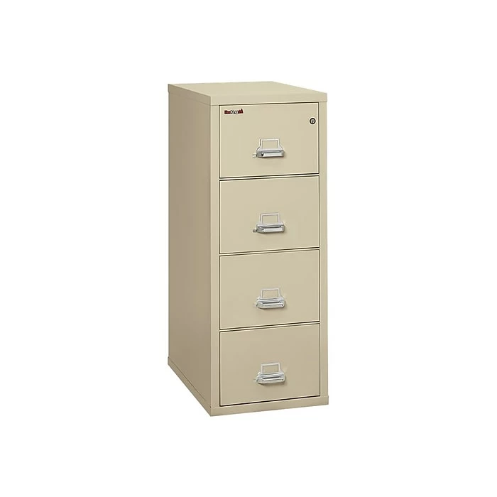 FireKing Classic 4-Drawer Vertical File Cabinet, Fire Resistant, Legal, Parchment, 31.56"D (4-2131-CPA) 3 FireKing Classic 4-Drawer Vertical File Cabinet, Fire Resistant, Legal, Parchment, 31.56"D (4-2131-CPA)