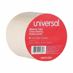 Scotch Universal Masking Tape, 0.75" X 60 Yds., Beige, 6/Pack (UNV51334)