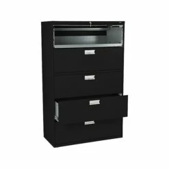 HON Brigade 600 Series 5-Drawer Lateral File Cabinet, Locking, Letter/Legal, Black, 42"W (HON695LP) -STAPLES Sales sp43813122 sc7