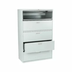 HON Brigade 600 Series 5-Drawer Lateral File Cabinet, Locking, Letter/Legal, Gray, 42"W (H695.L.Q) 7 HON Brigade 600 Series 5-Drawer Lateral File Cabinet, Locking, Letter/Legal, Gray, 42"W (H695.L.Q) -STAPLES Sales sp43813124 sc7