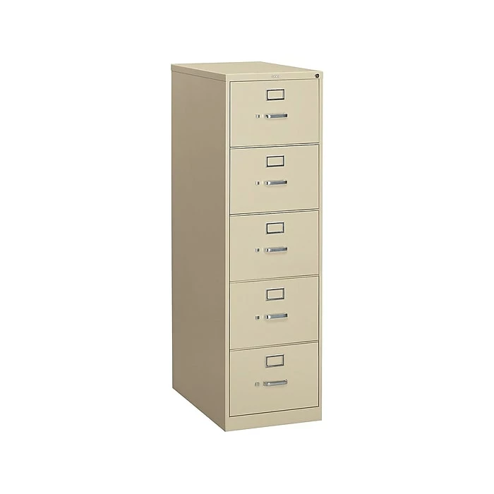 HON 310 Series 5-Drawer Vertical File Cabinet, Locking, Legal, Putty/Beige, 26.5"D (H315C.P.L) 3 HON 310 Series 5-Drawer Vertical File Cabinet, Locking, Legal, Putty/Beige, 26.5"D (H315C.P.L)